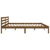 vidaXL Bed Frame without Mattress Solid Wood Pine 200x200cm Honey Brown