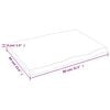 vidaXL Table Top Light Brown 80x60x(2-4) cm Treated Solid Wood Live Edge