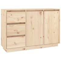 vidaXL Sideboard 111x34x75 cm Solid Wood Pine, natural vidaXL Sideboard 111x34x75 cm Solid Wood Pine