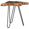 vidaXL Coffee Table 70x45 cm Solid Teak Wood and Polyresin