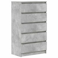 vidaXL Drawer Cabinet Concrete Grey 60x36x103 cm Engineered Wood, concrete grey vidaXL Drawer Cabinet Concrete Grey 60x36x103 cm Engineered Wood