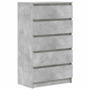 vidaXL Drawer Cabinet Concrete Grey 60x36x103 cm Engineered Wood
