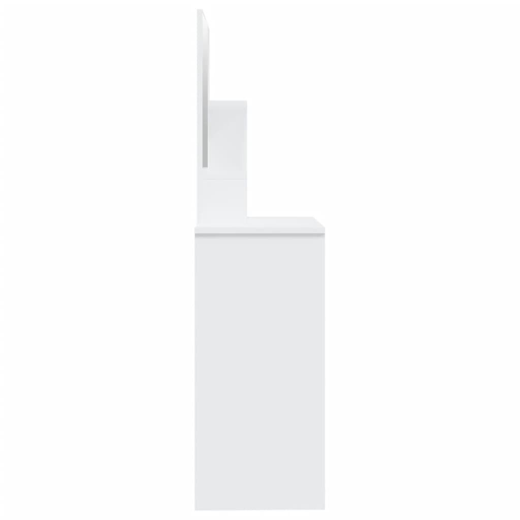 vidaXL Dressing Table with Mirror White 86.5x35x136 cm