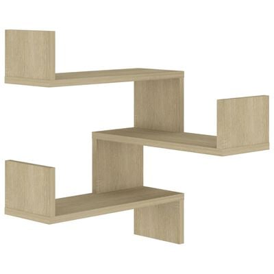 vidaXL Wall Corner Shelf 2 pcs Sonoma Oak 40x40x50 cm Engineered Wood, sonoma oak vidaXL Wall Corner Shelf 2 pcs Sonoma Oak 40x40x50 cm Engineered Wood