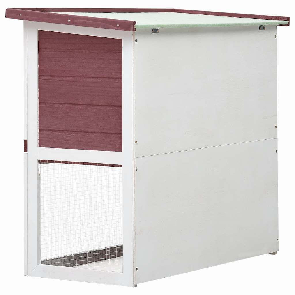 vidaXL Outdoor Rabbit Hutch 1 Door Brown Wood
