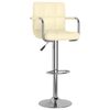 vidaXL Bar Stool Cream Faux Leather