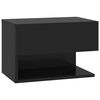 vidaXL Wall-mounted Bedside Cabinet Black
