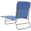 vidaXL Folding Sun Loungers 2 pcs Blue Textilene and Steel