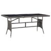 vidaXL Garden Table Grey 170x80x74 cm Poly Rattan