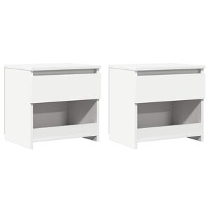vidaXL Bedside Cabinets 2 pcs White 40x30x39 cm Engineered Wood