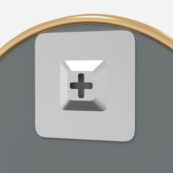 vidaXL Wall Mirror Gold Ø 50 cm Round