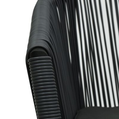 vidaXL Garden Chairs 2 pcs Black PE Rattan, black vidaXL Garden Chairs 2 pcs Black PE Rattan