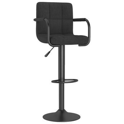 vidaXL Bar Stools 2 pcs Black Fabric