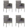 vidaXL 5 Piece Garden Dining Set Grey