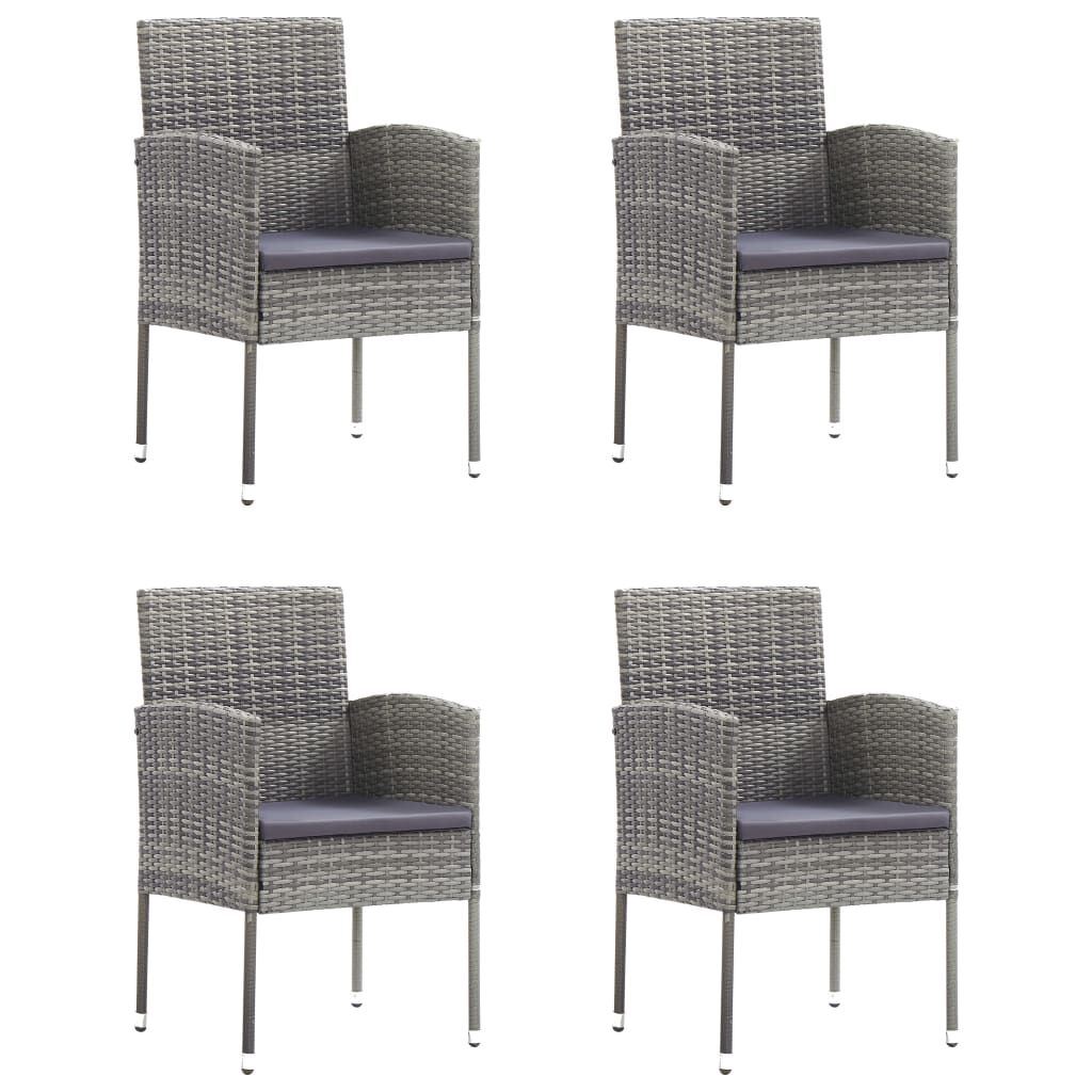 vidaXL 5 Piece Garden Dining Set Grey