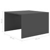 vidaXL 3 Piece Nesting Coffee Table Set Grey 60x60x38 cm Engineered Wood