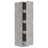 vidaXL Apothecary Cabinet Concrete Grey 30x42.5x150 cm Engineered Wood