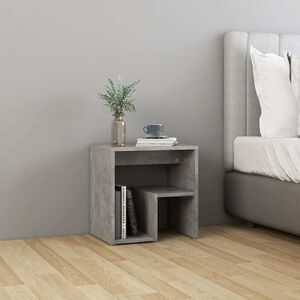 vidaXL Bed Cabinet Concrete Grey 40x30x40 cm Engineered Wood