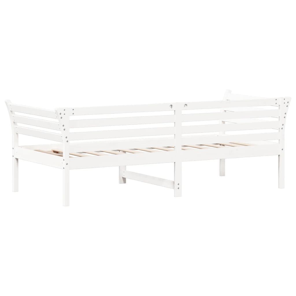 vidaXL Day Bed without Mattress White 90x200 cm Solid Wood Pine