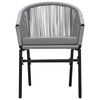 vidaXL 7 Piece Garden Dining Set Grey
