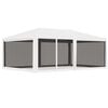 vidaXL Party Tent | White with Black Mesh