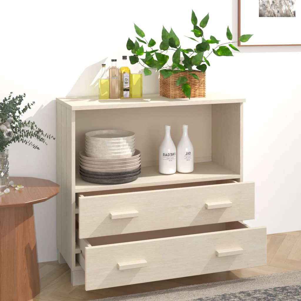 vidaXL Sideboard HAMAR Honey Brown 85x35x80 cm Solid Wood Pine