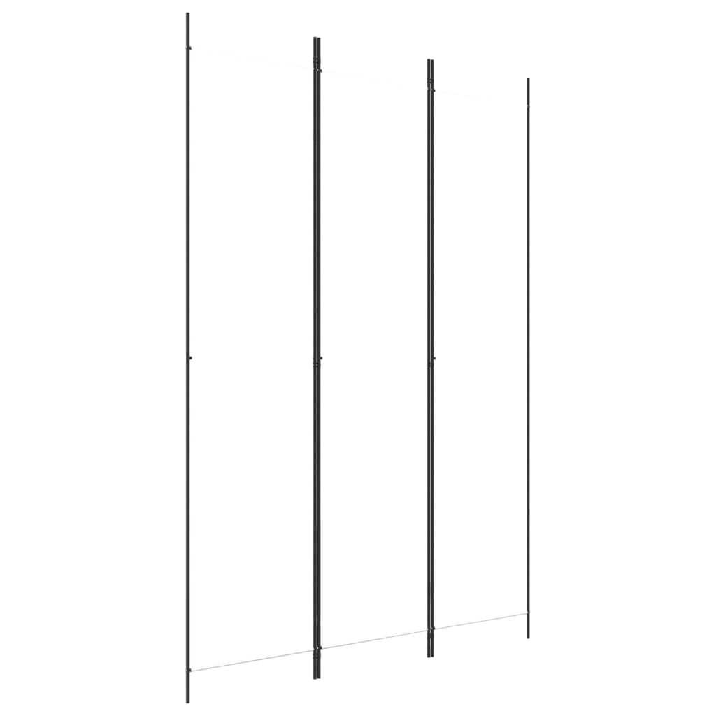 vidaXL 3-Panel Room Divider White 150x220 cm Fabric
