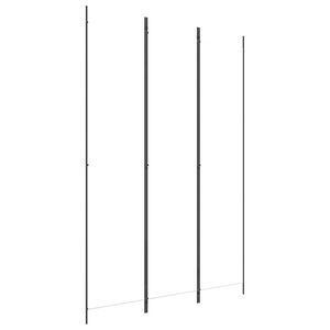 vidaXL 3-Panel Room Divider White 150x220 cm Fabric