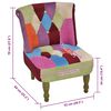 vidaXL French Chair with Patchwork Design Fabric