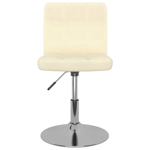 vidaXL Swivel Dining Chairs 2 pcs Cream Fabric