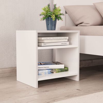 vidaXL Bedside Cabinets 2 pcs White 40x30x40 cm Engineered Wood, white vidaXL Bedside Cabinets 2 pcs White 40x30x40 cm Engineered Wood