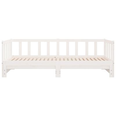 vidaXL Pull-out Day Bed without Mattress White 2x(90x200) cm