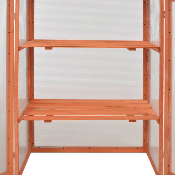 vidaXL Greenhouse Wood 75x47x109 cm