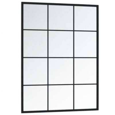 vidaXL Wall Mirror Black 80x60 cm Metal