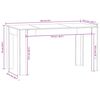 vidaXL Dining Table White 140x74.5x76 cm Engineered Wood