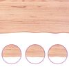 vidaXL Table Top Light Brown 100x40x(2-4)cm Treated Solid Wood Live Edge