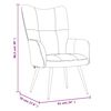 vidaXL Relaxing Chair with a Stool Cream White Velvet
