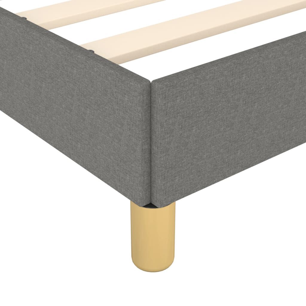 vidaXL Bed Frame without Mattress Dark Grey 183x203 cm King Fabric