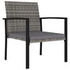 vidaXL 9 Piece Garden Dining Set Poly Rattan Grey