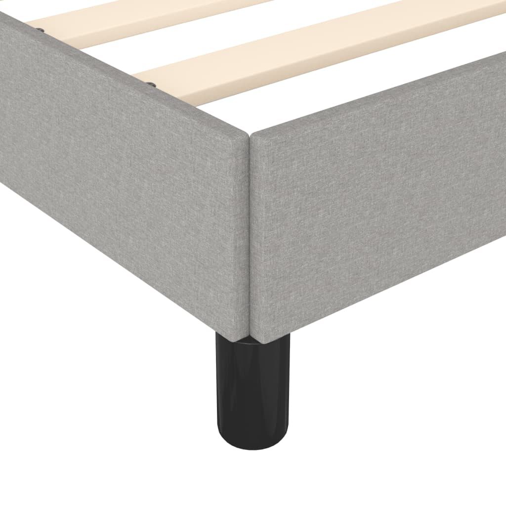 vidaXL Bed Frame without Mattress Light Grey 183x203 cm King Fabric
