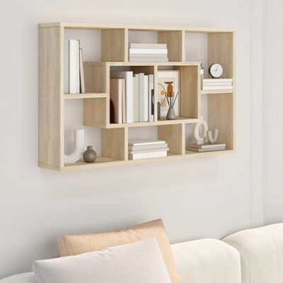 vidaXL Wall Shelf Sonoma Oak 85x16x52.5 cm Engineered Wood, sonoma oak vidaXL Wall Shelf Sonoma Oak 85x16x52.5 cm Engineered Wood
