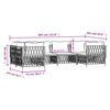 vidaXL 6 Piece Garden Lounge Set with Cushions White Steel