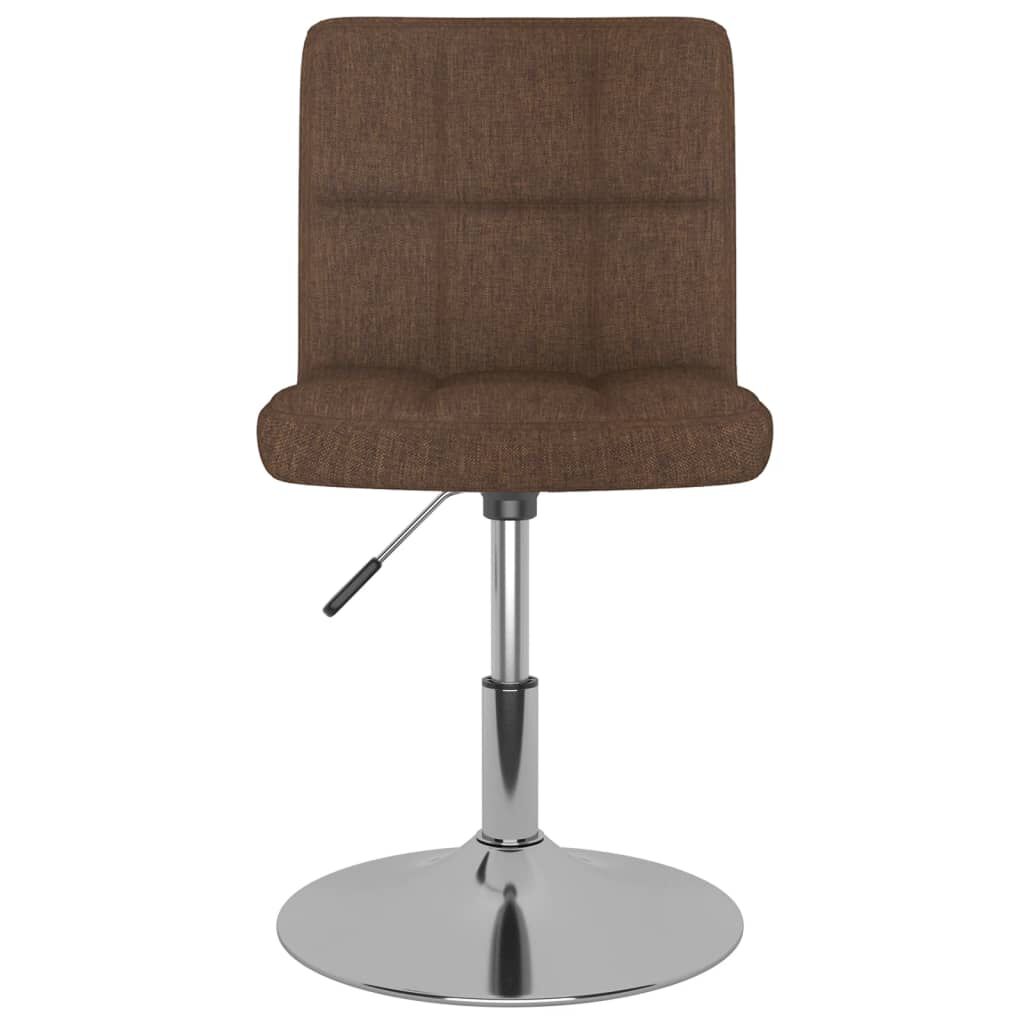 vidaXL Swivel Dining Chairs 4 pcs Brown Fabric