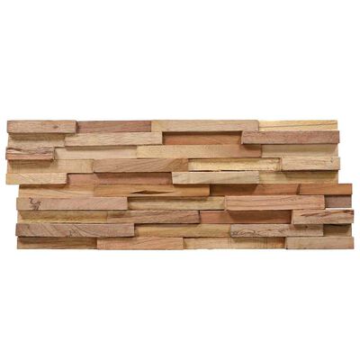 vidaXL 3D Wall Cladding Panels 10 pcs 1.08 m² Solid Teak Wood,  vidaXL 3D Wall Cladding Panels 10 pcs 1.08 m² Solid Teak Wood