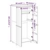 vidaXL Wardrobe HAMAR Honey Brown 89x50x180 cm Solid Wood Pine