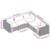 vidaXL 5 Piece Garden Lounge Set with Cushions Poly Rattan Grey