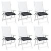 vidaXL Chair Cushions 6 pcs Anthracite 50x50x7 cm Oxford Fabric