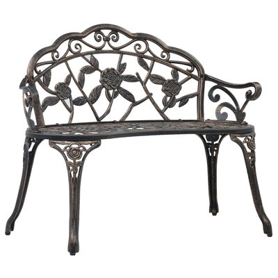 vidaXL Bistro Bench 100cm Bronze Cast Aluminium, bronze vidaXL Bistro Bench 100cm Bronze Cast Aluminium
