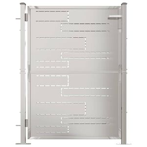 vidaXL Garden Gate 100x120 cm Stainless Steel