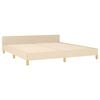 vidaXL Bed Frame without Mattress Cream 180x200 cm Super King Fabric